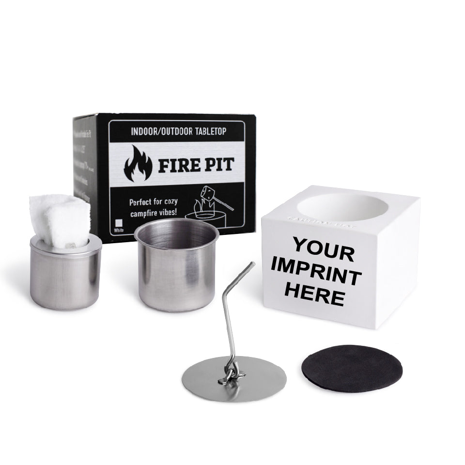 Indoor/Outdoor Table Top Fire Pit (White)